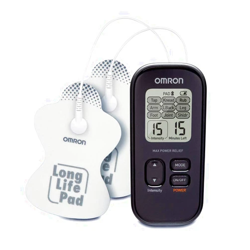 OMRON Max Power Relief TENS Unit Muscle Stimulator, Simulated Massage Therapy for Lower Back, Arm, Shoulder, Leg, Foot, and Arthritis Pain, Drug-Free Pain Relief (PM500)