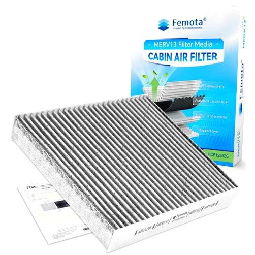 Femota Certified MERV 13 Cabin Air Filter with Activated Carbon, CF12552 for Nissan Altima(2019-2024)，Rogue(2021-2024)，Pathfinder(2022-2024), Infiniti QX50(2019-2024)，QX55 / QX60(2022-2024)