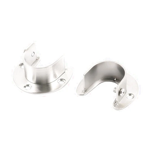 KUSAGA Flange bracket,Stainless Steel Clothes Closet Rod Bracket Flange Lever Support Holder Hanger Pole 1.3 Inch Dia 2pcs