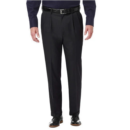 Haggar Men's Premium Comfort Classic Fit Pleat Front Dress Pant (Regular And Big & Tall Sizes)