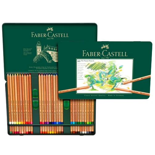 Faber-Castell Faber-Castel pitt pastel Colouring pencil set of 60, 60 Count (Pack of 1), Assorted
