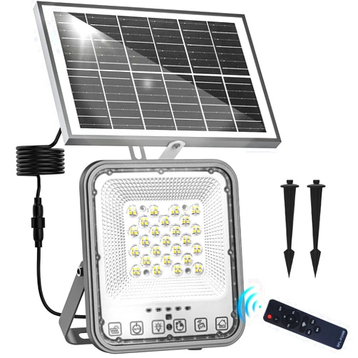 ENTELECHY Solar Lights Outdoor Waterproof with Motion Sensor, 20,000mAh Battery Solar Powered Street Area Light, 2-in-1 Dusk to Dawn & Aluminum Housing, Led Security Flood Lights for Patio Yard Garage