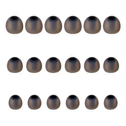 Brandless Earbud Tips Soft Silicone Earbuds Replacement Tips Fit for in-Ear Headphones(inner hole from 3.8mm -4.2mm earphones) 9 Pairs S/M/L,Black