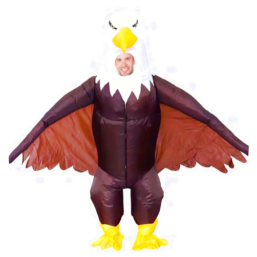 MXoSUM Inflatable Eagle Costume for Adult Air Blow up Bald Eagle Halloween Costume Happy Independence Day Celebration Costume