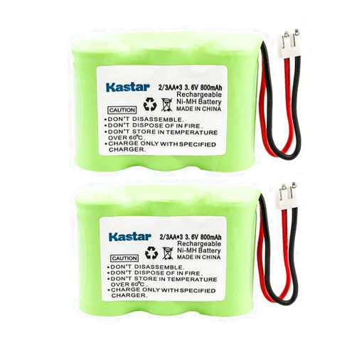Kastar 2-Pack 2/3AA 3.6V 800mAh EH Ni-MH Rechargeable Battery for AT&T 2422 80-5074-00-00 Lucent 2422 Vtech ia5870 ia5882 Sanik 3SN-2/3AA30-S-J1 Cordless Phone (Check Your Cordless Phone Model Down)