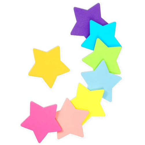 Teaaha 240 Sheets Stick Notes 8 Color Star Shape Sticky Note Pads Super Cute Self-Sticky Colorful Sticky Notes Small for School, Office, and Home (2.6 X 2.6 Inch)