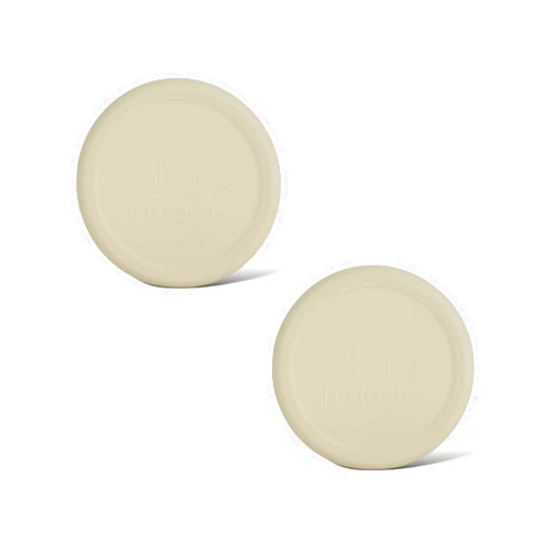 Jartastix 100mm Silicone Lids for WECK Jars - Set of 2 - Weck Jar Silicone Lids for Storage - Fits WECK 738, 739, 740, 741, 742, 743, 744, 745, 776, 748, 974 (Beige, 100mm)