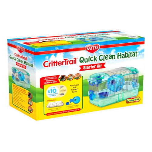 Kaytee CritterTrail Quick Clean Habitat for Pet Gerbils, Hamsters or Mice