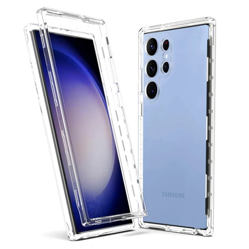 ULAK Clear for Galaxy S23 Ultra Case, Heavy Duty Shockproof Case Soft TPU Bumper Cover Transparent Protective Phone Case for Samsung Galaxy S23 Ultra 5G 6.8 inch - HD Clear