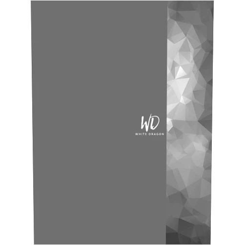 White Dragon Business Notebook, Professional Journal, Large, Durable Hardcover, 110 Lined Pages, 8-1/2