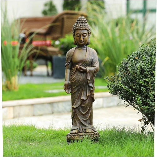 LuxenHöme LuxenHome Large Buddha Statue Outdoor and Indoor, 28