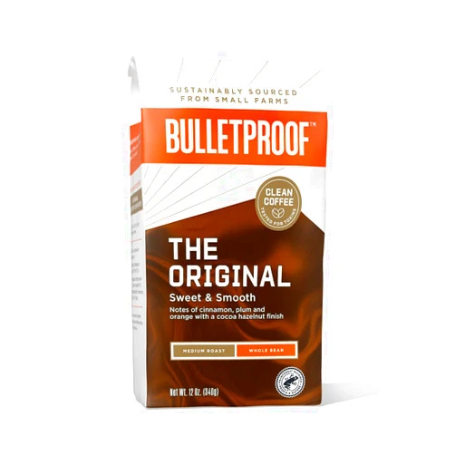 Bulletproof Original Medium Roast Whole Bean Coffee, 12 Ounces, 100% Arabica Coffee Sourced from Central and South America