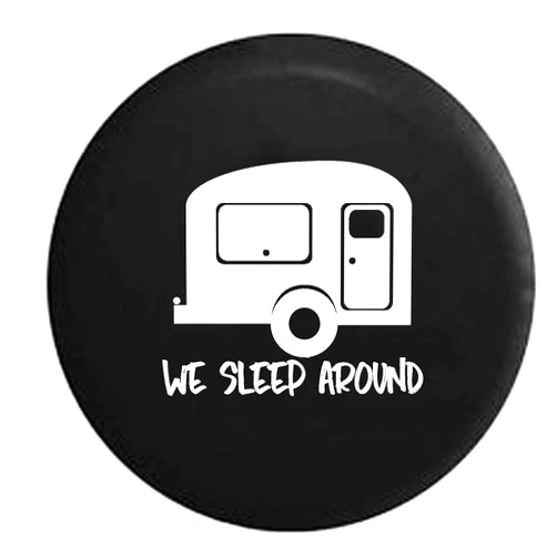 Pike Outdoors We Sleep Around Travel Trailer RV Camper Spare Tire Cover Black 29 in
