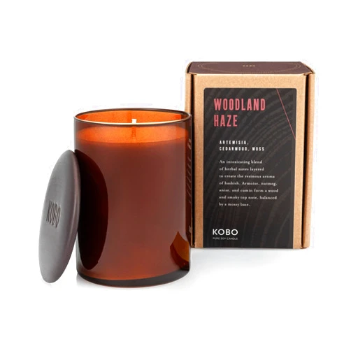 KOBO Woodland Haze Scented Candle (15 oz) | 100% Pure Soy Wax Candles | Jar Candle Hand-Poured in USA | All Natural, Long Lasting 100 Hour Burning Candles | Scented Candles for Home
