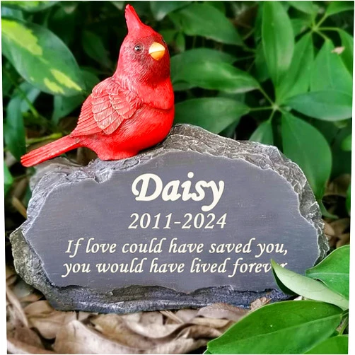 MARYTUMM Personalized Pet Memorial Stone, Custom Dog Memorial Stone, Cat Memorial Stone by Waterproof Resin, Dog Loss Gift