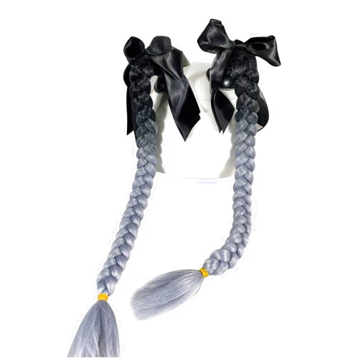 HHongJM 2PCS Helmet Pigtail Motorcycle Helmet Ponytail Bicycle Helmet Braids Hair Tails Used for Any Helmets/Suction Cup Reusable Design 2PCS(Helmet Not Included)