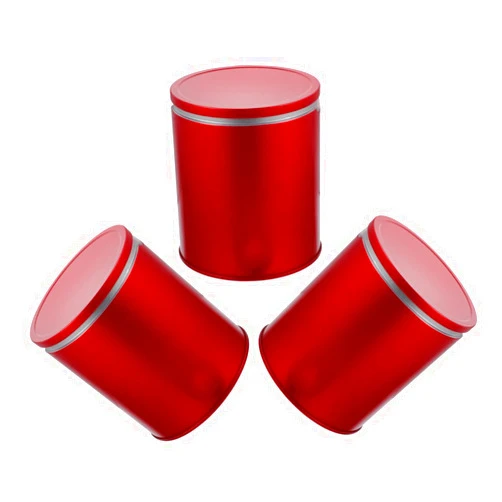 Cabilock 3pcs Tea Candy Jar Canisters for Tea Leaf Dry Food Storage Canister Candy Canister Metal Storage Container Canister with Lids With Cover Yinghong No. 9 Tinplate Tea Stand Red