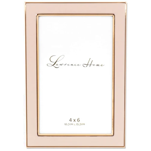 Lawrence Frames Metal and Enamel Picture Frame, Pink, 4x6