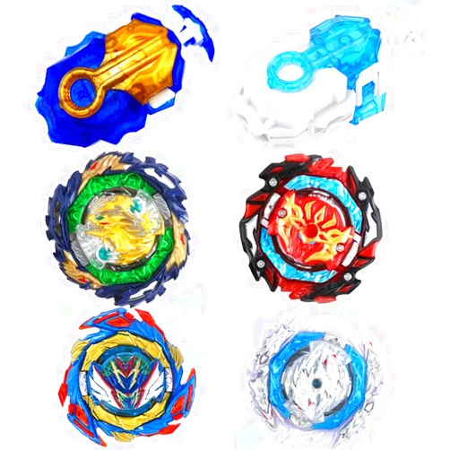 Owenkelng Bey Battling Top Burst Launcher Grip Toy Blade Set Great Birthday Present for Boys Children Kids Age 6 8 10+ Game with 4 Top Burst Gyros 2 Launchers