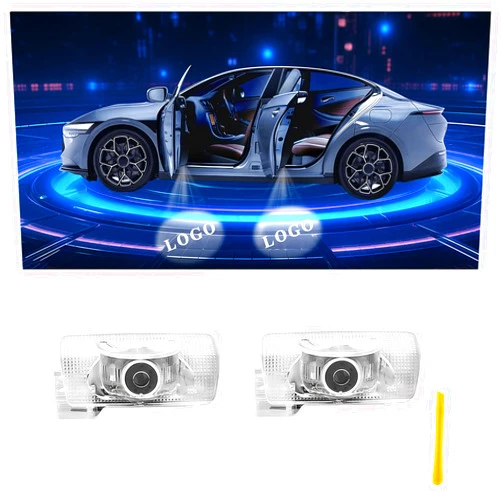 LOWEEY Car Door Lights Logo Projector Puddle Lights Compatible with LS ES is LX RX GS GX RC UX Accessories, No Fade 4K-HD Car Welcome Lights(2 Pack, Dual Plug)
