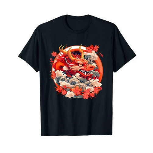 Chinese Asian Japan Style Clothes & Decor Chinese Lunar New Year Asian Japanese Anime Chinese Dragon T-Shirt
