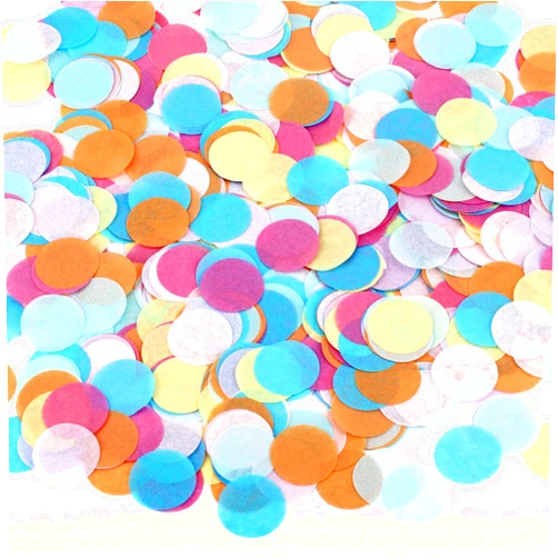 Zkptops 15000pcs Colorful Table Confetti 1 inch Premium Round Tissue Paper Bulk for Balloon, Wedding, Bridal Shower, Baby Shower, Holiday, Birthday, Unicorn Party Decoration, 5.3 oz
