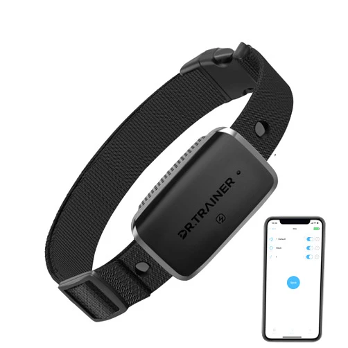 Petoffers Dog Bark Collar, Dr.Trainer B1s Bark Collar with APP, Rechargeable Anti Barking Training Collar with Beep Vibration Shock and Custom Settings, Automatic Bark Collar for Large Medium Small Dogs