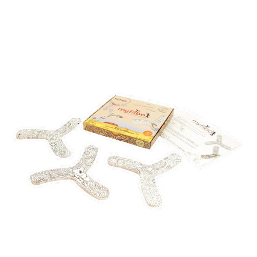 MYFIBO Boomerang for Beginners, Girls and Boys - Design and Style Yourself, Perfect for Indoor and Outdoor Use - 4 Pack Set