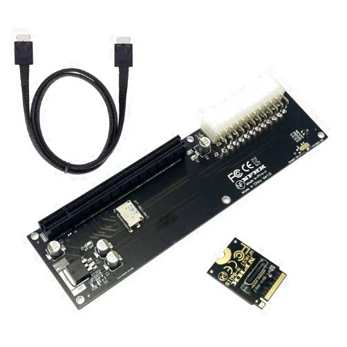 xiwai Oculink SFF-8611 Data Cable, PCI-E 3.0 Card - PCI Express M.2 M-Key to SFF-8612 Host Adapter for GPD Win Max2 External Graphics Card & SSD