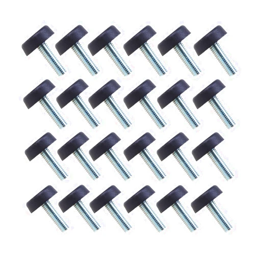 CENGOOD AchNau Furniture Glide Leveling Foot Pads M8 x 25 Adjuster Base Bumpers with Thread Stem Screw On 24 Pack