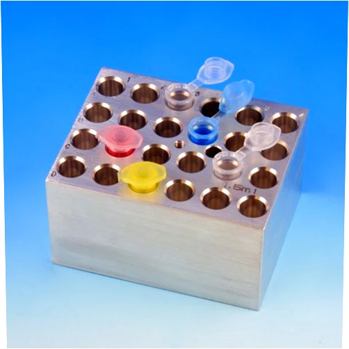 Globe Scientific 518-3 Accessory for Digital Dry Bath, Block for 1.5 mL or 2.0 mL Microcentrifuge Tubes, 24-Place, 3.75 mm Height, 3.75 mm Wide, 5.75 mm Length