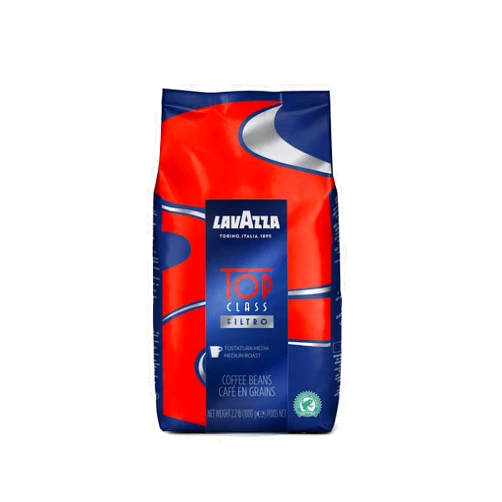Lavazza Top Class Filtro Whole Bean Coffee Medium Roast 2.2LB Bag, 100% Natural Arabica, Milk chocolate and roasted hazelnut aromatic notes