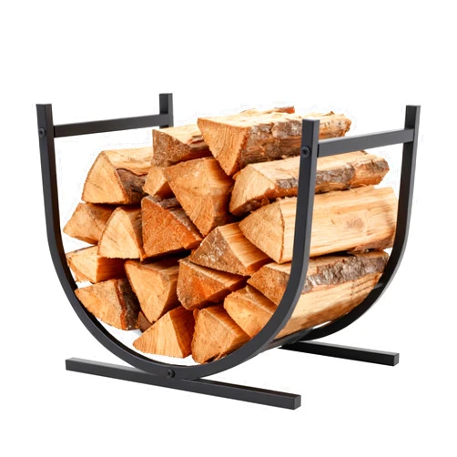 DUMOS 17 Inch Firewood Rack Holder, Heavy Duty Logs Holder for Indoor Fireplace, Outdoor Metal Wood Pile Storage Stacker Organizer, Patio Logs Stand tool