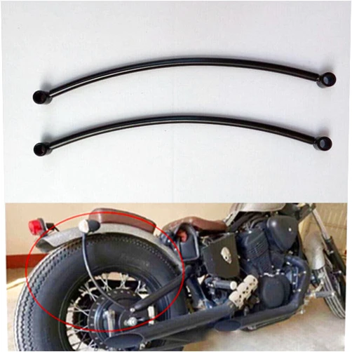 FTKDMT Rear Fender Rail Support Bracket Mount Holder Motorcycle Chopper Bobber (black)