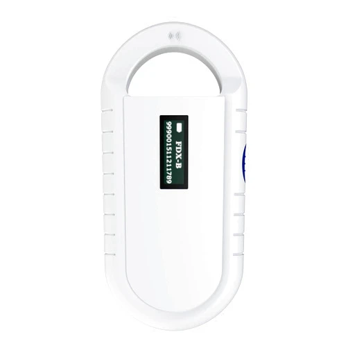 FOSA Pet Microchip Scanner , Portable Handheld Microchip Reader Animal Chip Reader Microchip Scanner Universal RFID Reader for ISO 11784 ,11785 , FDX B and ID64 RFID White