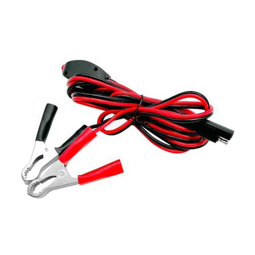 WSLIKO 8FT 16AWG SAE Battery Connectors Wires Harness with On/Off Switch, Alligator Clips with Wires Battery Clamps Tender Extension Cable for Lawn and Garden Sprayer Pump 12 Volt Pump Sprayer Parts, 1 Pack