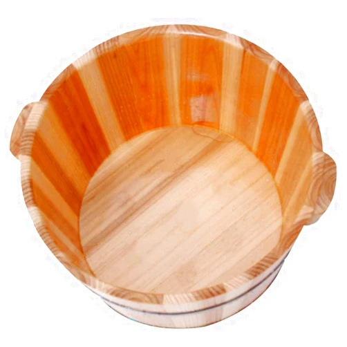 NUBAOzy Foot Tub Wooden Foot Basin Pedicure Basin Natural Cypress Solid Footbath Foaming Fumigation Barrel Barrel Foot Soaking Foot Bath Wooden Bucket Foot Spa Household Wash Ba
