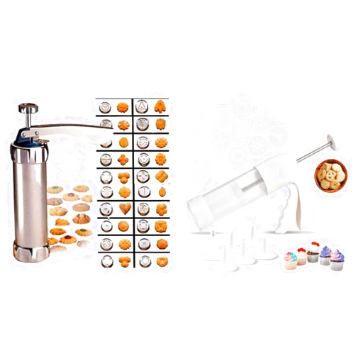 YOOUSOO Ultimate Cookie Press Kit Bundle: 20 Discs, 10 Nozzles & 2 Presses for Perfect Cookies & Decorations