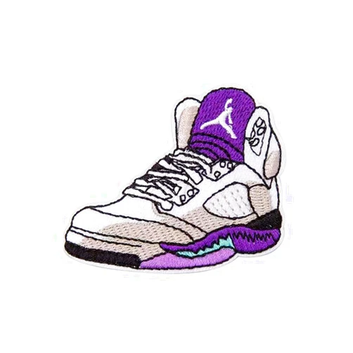 MiracleTH6395 Patch Sneaker Basketball Shoe Embroidered Clothing Iron on Sew on DIY Fashion