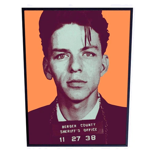 YELLOWBIRD ART & DESIGN Frank Sinatra Mugshot Poster, Wall Art Print - 8x10 Warhol modern Pop Art Home Decor - Cool Unique Contemporary Room Decorations for Living Room, Bedroom - Gift for Ole Blue Eyes Fans - UNFRAMED