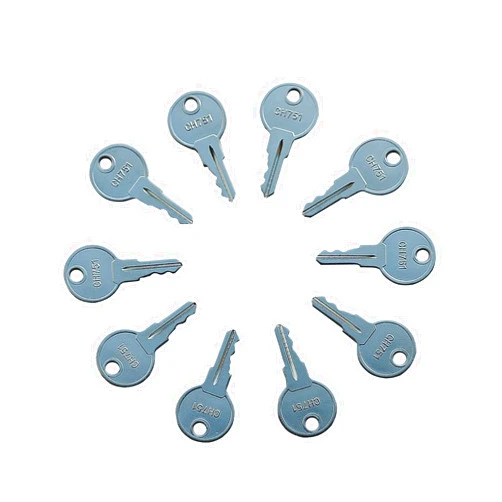 Recmod 10Pcs Keys CH751 751 Replacement Keys Universal Fitment for RV Compartments Campers Cabinet Door Hatch Locks Carts T-Handles Pickup Shells Tool Boxes Trash Laundry Chutes Sprinkler Controllers