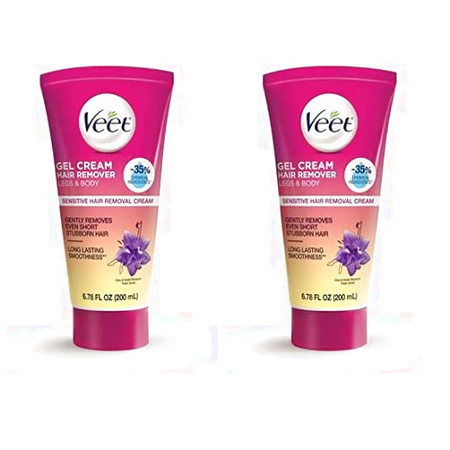 Veet Botanic Inspirations Gel Cream Legs & Body, 6.78 oz (Pack of 2)