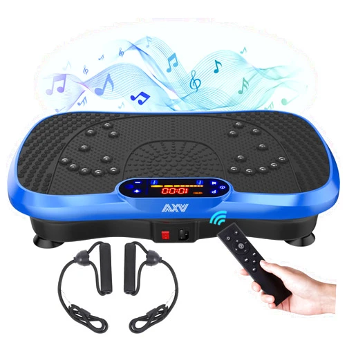 AXV Vibration Plate Fitness Platform Exercise Machine Vibrating Lymphatic Drainage Shaking Full Body Shaker Workout Vibrate Stand Shake Board Sport Gym for Weight Loss Fat Burner for Women Men