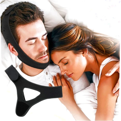 KELIHAWK Snoring Chin Strap Comfortable Universal Snoring Devices Adjustable Effective Stop Snoring Sleep Snore Reducing Aid for Women and Men (Black)