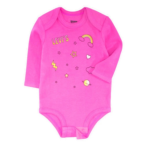 Levi's unisex-baby Long Sleeve Graphic Bodysuit
