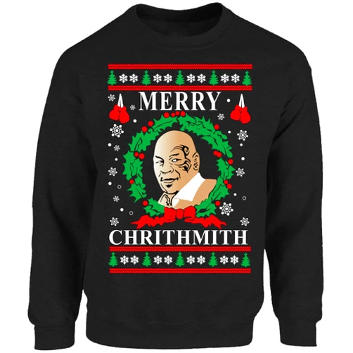 Vizor Merry Chrithmith Christmas Sweatshirt Mike Tyson Ugly Christmas Sweater