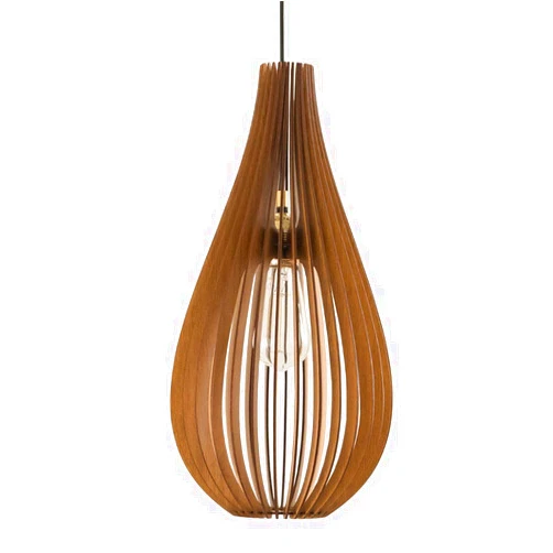 DEZAART DROP Wood Pendant Light | Wood Light Fixture | Ceiling Light Fixture | Mid Century Modern chandelier | Modern Pendant Light | Hanging Lamp