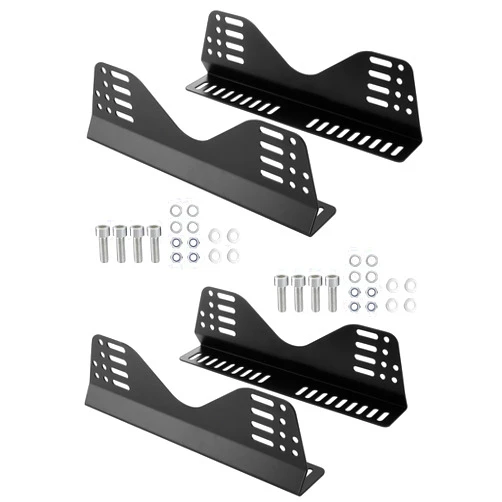 Racewill Side Mount Brackets for Bucket Race Seats: Universal Racing Seat Bracket (Black Set of 2)
