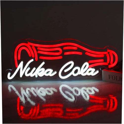 IMKZYNB Nuka Cola Neon Sign Fallout Merchandise for Wall Decor Dimmable Game Neon Sign for Wall Decor Man Cave Decor Bedroom Light Up Signs Teen Game Room