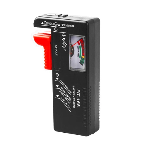 VTECHOLOGY 1Pcs Battery Tester Checker, Universal Battery Checker Model BT-168for AA AAA C D 9V 1.5V Button Cell Batteries Smal Electrical Equipment (Requires No Battery for Operating)